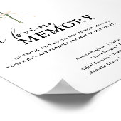 Boho Carnation in liebevollem Gedächtnis Hochzeits Poster (Ecke)