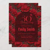 Boho Carnation Inspired First Birthday Einladung (Vorne/Hinten)