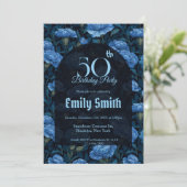 Boho Carnation Themed Surprise Birthday Einladung (Stehend Vorderseite)