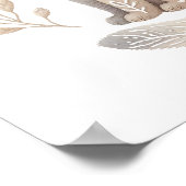 Boho Cat Ästhetische Minimalistische Felsenwand Ku Poster (Ecke)