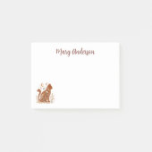 Boho Cat Floral  Post-it Klebezettel (Vorderseite)