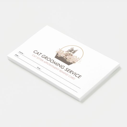 Boho Cat Groomer Post-it Klebezettel (angewinkelt)