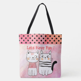 Boho Cat Liebhaber, Lass Spaß haben! Tragetasche Tasche