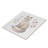 Boho Cat Minimalistisch Feline Decorative Kunst Fliese (Seite)