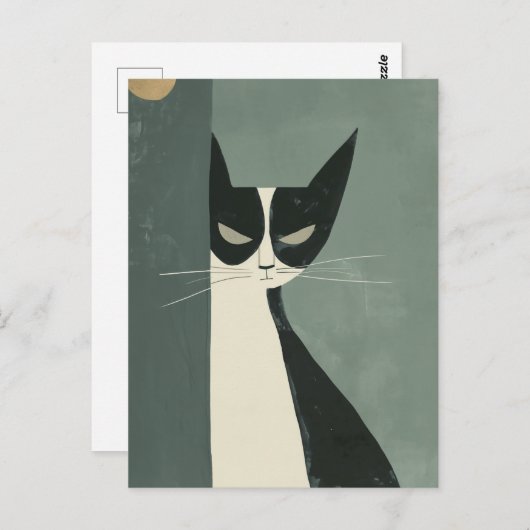 Boho Cat Postkarte (Vorne/Hinten)