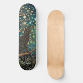 Boho cat starry night sky woodland forest skateboard (Vorderseite)