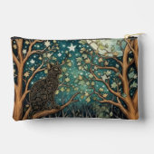 Boho cat starry night sky woodland forest zubehörtasche (Rückseite)