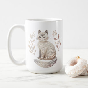 Boho Cat Tasse Eleganter Minimalistischer Feline C