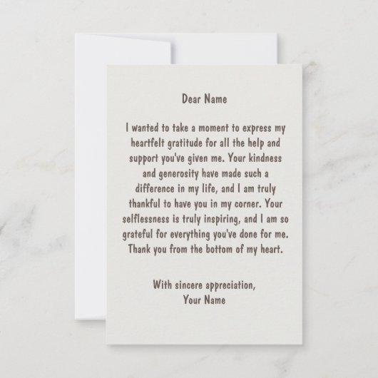 Boho cat und Blume Dankeskarte (Rückseite)