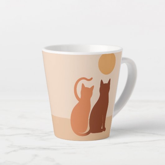 Boho Cats Sunset Wüste Milchtasse (Rechte Ecke)