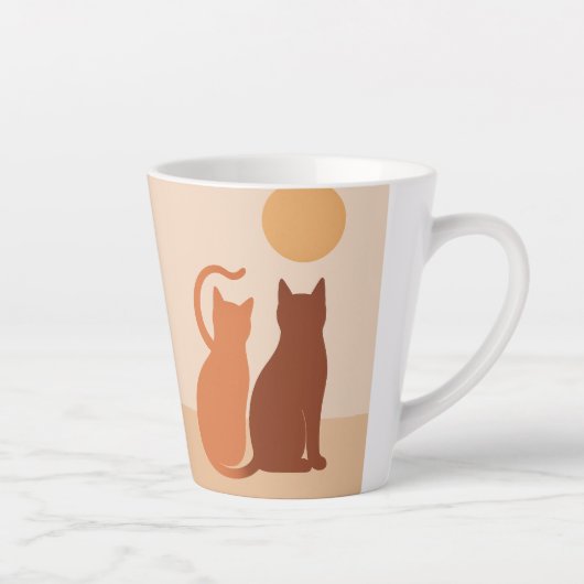 Boho Cats Sunset Wüste Milchtasse (Rechts)