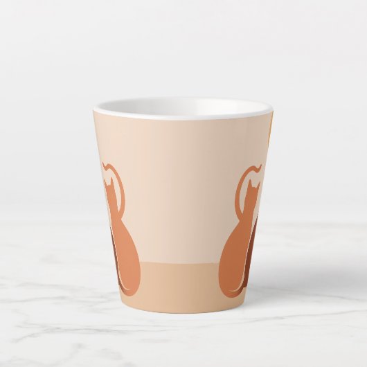 Boho Cats Sunset Wüste Milchtasse (Vorderseite)