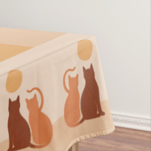 Boho Cats Sunset Wüste Tischdecke