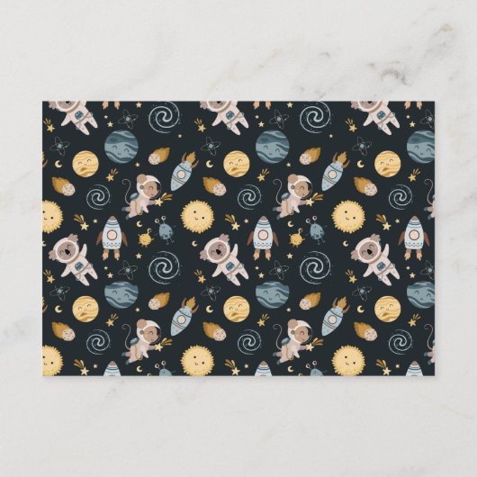 Boho Celestial Animal Baby Shower Diapper Raffle Begleitkarte (Rückseite)