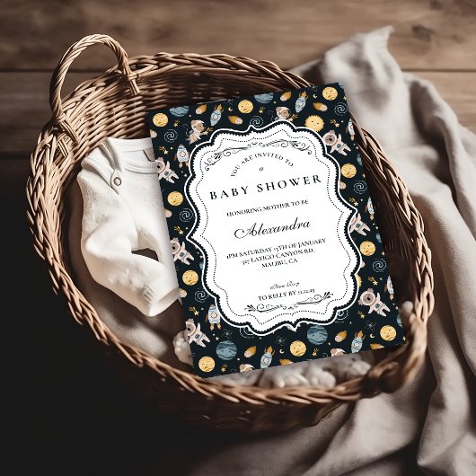 Boho Celestial Animal Baby Shower Einladung