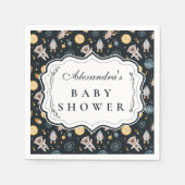 Boho Celestial Animal Baby Shower Serviette (Vorderseite)