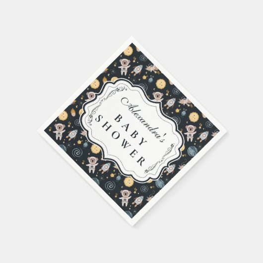 Boho Celestial Animal Baby Shower Serviette (Ecke)