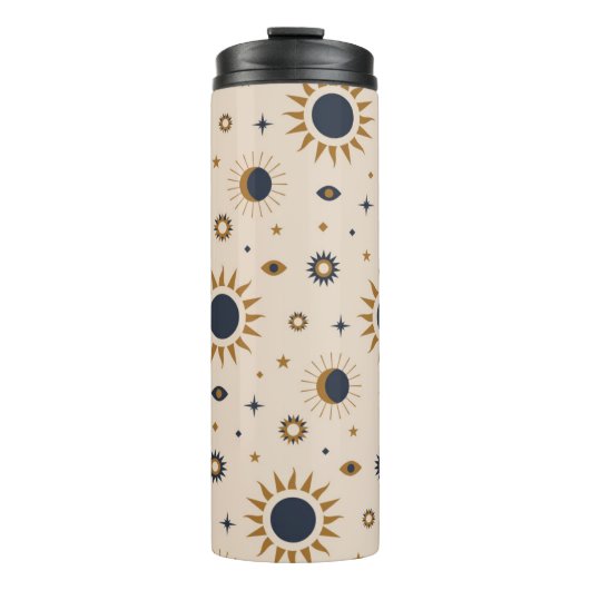 Boho Celestial Astronomie Thermal Tumbler Thermosbecher (Vorderseite)
