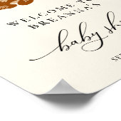 Boho Celestial Bear Baby Dusche Willkommen Poster (Ecke)