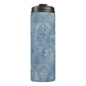 Boho Celestial Botanical Staubblauer Trinkglas Thermosbecher (Vorderseite)