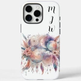 Boho Celestial Feather iPhone / iPad Fall 16 Pro Max Hülle