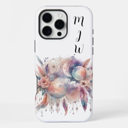 Boho Celestial Feder iPhone / iPad Hülle iPhone 16 Pro Max Hülle (Rückseite)