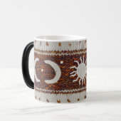 Boho-Celestial-Feder-Knittschale mit Farbwechsel Verwandlungstasse (Vorderseite Links)