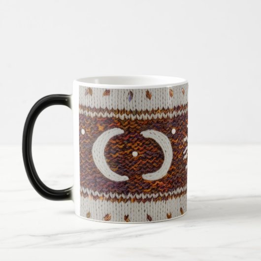 Boho-Celestial-Feder-Knittschale mit Farbwechsel Verwandlungstasse (Links)