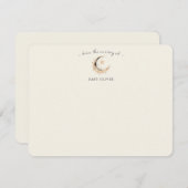 Boho Celestial Gender Neutral Baby Shower Dankeskarte (Vorne/Hinten)