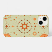 Boho Celestial iPhone Case | Sonne und Mond-Astrol Hülle (Rückseite (Horizontal))