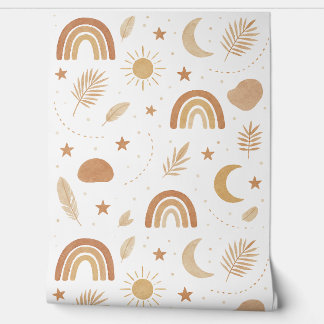 Boho Celestial Kinderzimmer Wallpaper Tapete