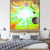 Boho Celestial Leinwanddruck (Insitu (Schlafzimmer))