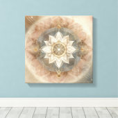 Boho Celestial Mandala in Soft Harmony Leinwanddruck (Insitu (Holzboden))