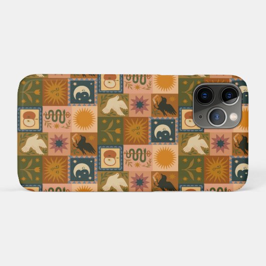 Boho Celestial | Retro Sun & Moon Case-Mate iPhone Hülle (Rückseite (Horizontal))