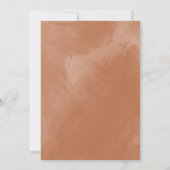 Boho Celestial Shapes Terracotta Babydusche Einladung (Rückseite)