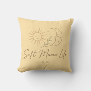 Boho Celestial "Soft Mama Life" Linien Design Kissen