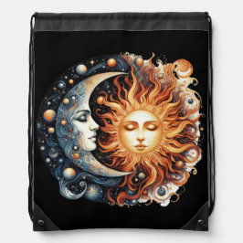 BOHO CELESTIAL SONNE UND HALBMOND SPORTBEUTEL