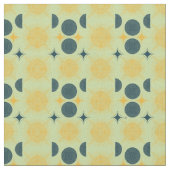 Boho Celestial Sun Moon Mint Pattern Stoff (Nahaufnahme)