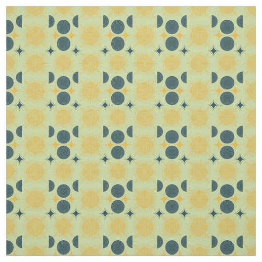 Boho Celestial Sun Moon Mint Pattern Stoff (Muster)