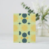 Boho Celestial Sun Moon Mint Postkarte (Stehend Vorderseite)