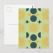 Boho Celestial Sun Moon Mint Postkarte (Vorne/Hinten)