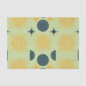 Boho Celestial Sun Moon Mint Seidenpapier (Vorderseite)