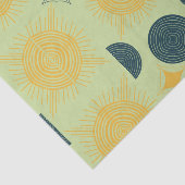 Boho Celestial Sun Moon Mint Seidenpapier (Ausschnitt)