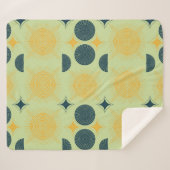 Boho Celestial Sun Moon Mint Sherpadecke (Vorderseite (Horizontal))