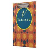 Boho Celestial Sun Moon Monogram Script Klemmbrett (Links)