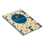 Boho Celestial Sun Moon Monogram Script Notizblock (Rechte Seite)