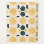 Boho Celestial Sun Moon Monogram Script Planer (Rückseite)