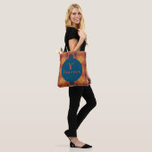 Boho Celestial Sun Moon Monogram Script Tasche (Am Model)