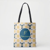 Boho Celestial Sun Moon Monogram Script Tote Bag Tasche (Vorderseite)