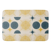 Boho Celestial Sun Moon Pattern Badematte (Vorderseite)